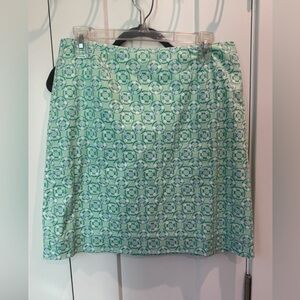 Vineyard Vines Mint Green Life Raft Patterned Midi Skirt